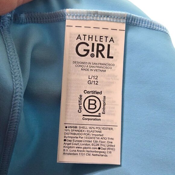Athleta Girl Long Sleeve Rashguard In Aqua Sz L/12 NWT - Picture 8 of 11